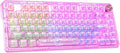 RisoPhy Mechanical Gaming Keyboard, Tri-Mode Bluetooth/Wireless/Wired, RGB Backlit Keyboards,81-Key Hot-Swappable Anti-Ghosting Compatible with Computer, PC/Mac(Pink)