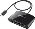Cable Matters USB C to 4-Port Gigabit Ethernet Switch for Network Sharing on the Move, Thunderbolt Ethernet Splitter, USB C Gigabit Switch, Compatible with Thunderbolt 5/4