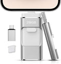256GB Flash Drive[No App Required] Intended for Phone Tablet Androidphone and Computers, 4 in 1 Photo Stick for Phone Memory Storage Easily Backup Photos Videos（Silver）
