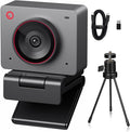 OBSBOT Meet 2 Ultra HD 4K Streaming Webcam, 1080p at 60 FPS, Video Conference Camera with AI Automatic Cropping, USB-C, Dual Noise Reducing Mics, Works with MS_Teams/Zoom- Gray