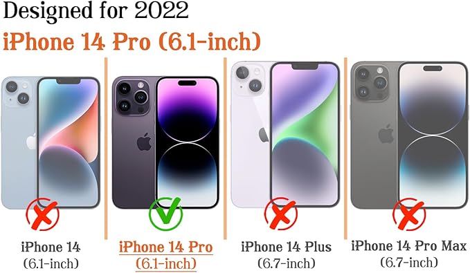 Magnetic for iPhone 14 Pro Case Cute Stripes Phone Case, Shockproof Slim TPU and Hard PC Protective Phone Cover Compatible with MagSafe Designed for Women Girls, Blue&Apricot