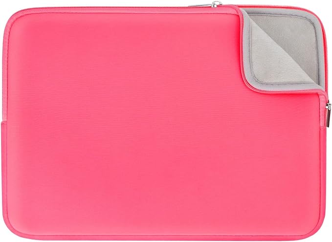 RAINYEAR 13 Inch Laptop Sleeve Compatible with 13.3" MacBook Air/Pro M1 M2 M3 M4 M5 A3449 A3240 A3113 A2681 A2338 Carrying Protective Cover Soft Case(Bright Pink,Upgraded Version)