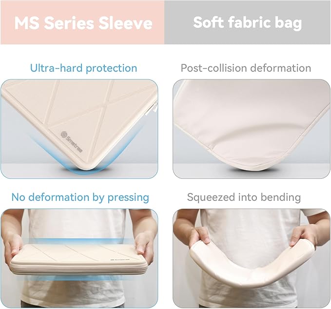 Smatree MS91 Hard EVA Protective Sleeve Case with Stand Compatible for 16 inch HP ZBook Firefly/Power G11 /G11A,for 16 inch EliteBook 865/860 G10/G9,for 16inch ZBook Firefly G10/G9, White