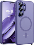 TOCOL for Samsung Galaxy S26 Ultra Case, Built-in Magnetic Ring, Drop Protection, Slim Translucent Matte Phone Case for Galaxy S26 Ultra 6.9 inch (Lavender Gray)