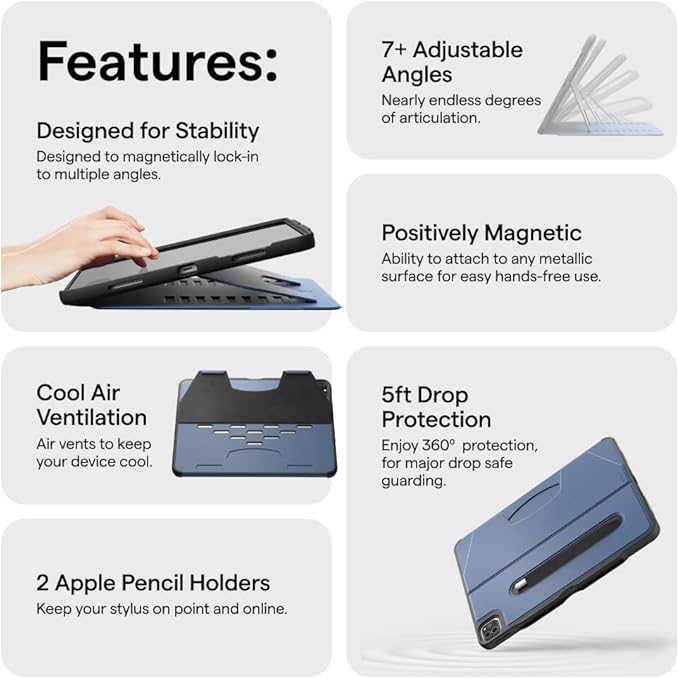 Zugu Case for iPad Pro 13 (M4/M5) 2024/2025, Slim Protective Cover with Apple Pencil Holder, Auto Wake/Sleep, Multiple Viewing Angles, iPad Pro 13 Inch Cover, Phone Protectors, Olive Green