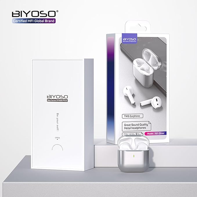 5.4 Earbuds Bluetooth Earphone, Dul-Channel with USB-C Charging Case HiFi Stereo, Sound in-Ear Earphones, Touch Control Ear Auto Pairing Headphones for Apple AirPods