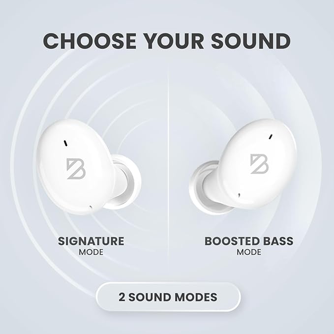 Back Bay Audio Tempo 30 Wireless Earbuds for Small Ears - Award-Winning Sound, Sweatproof Bluetooth Earbuds, Tech Fitness Gifts for Men, Comfortable Bluetooth Ear Buds for Women - White