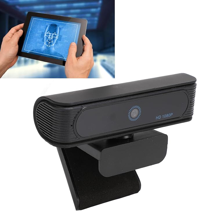 4K Webcam for PC, IR Recognition Camera with Full HD Wide Angle Lens, 1080p HD Video Conferencing Camera for Computer Laptop, Compatible with 10 and 11