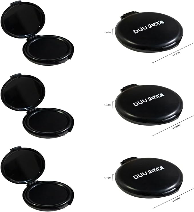 Inkless Fingerprint Ink Pad 6 Pcs, Quick-Drying & Portable, for Office Notary Supplies, Identification Security ID & Law Enforcement Fingerprint Cards Stamp Pad (Black