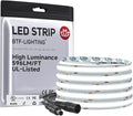 BTF-LIGHTING FCOB COB LED Strip 6000K 596+LM/FT Super Bright UL Listed DC24V 16.4FT 480LED/m 10mm Width Flexible High Density CRI 90+ Dimmable LED Light for Home Indoor Decor(No Controller or Adapter)
