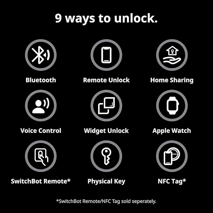 SwitchBot Smart Lock Pro (Silver), Keyless Deadbolt Retrofit for Existing Deadbolts, No-Drill for Renters, Auto-Lock, Add Hub (Sold Separately) for Matter/Siri, Alexa, Google