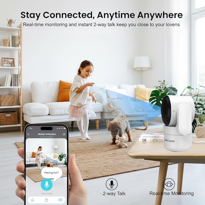 AMOROM Pet Camera 360° Home Security Cameras (3 Pack)