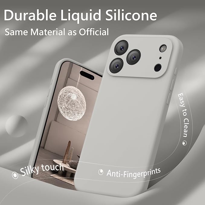 FireNova Magnetic for iPhone 17 Pro Case, Compatible with MagSafe, [Integrated Silicone Camera Control Button] [Camera Protection] Anti-Scratch Microfiber Lining Phone Case, 6.3", Natural Titanium