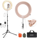 NEEWER 14" Inflatable Large Ring Light with Tripod Stand/Phone Holder/Remote, 35W Portable LED Ringlight 2900-6500K 2400lux CRI95+ for iPhone Selfie Streaming Video Recording Makeup Lash Studio, RA14B