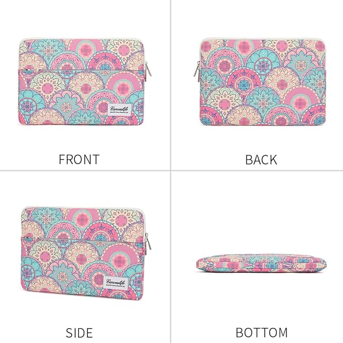 Canvaslife 14 Inch Laptop Case, Shockproof Protective Notebook Cover Bag with Accessory Pocket, Durable Carrying Laptop Sleeve Compatible for MacBook HP Lenovo Dell Asus Acer (Bandanna)