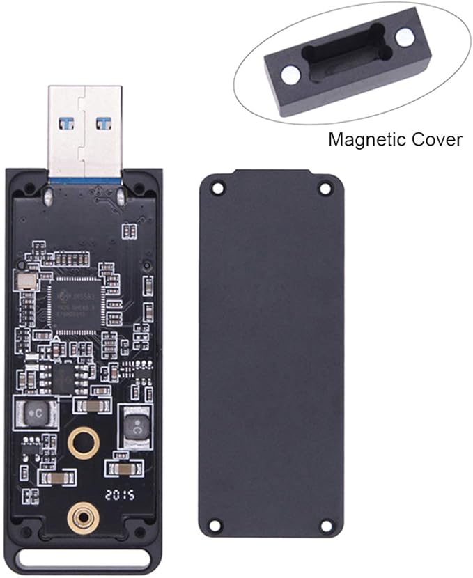 Xiwai USB 3.1 Gen2 10Gbps to NVME PCI-E M-Key Solid State Drive External Enclosure 2230/2242mm
