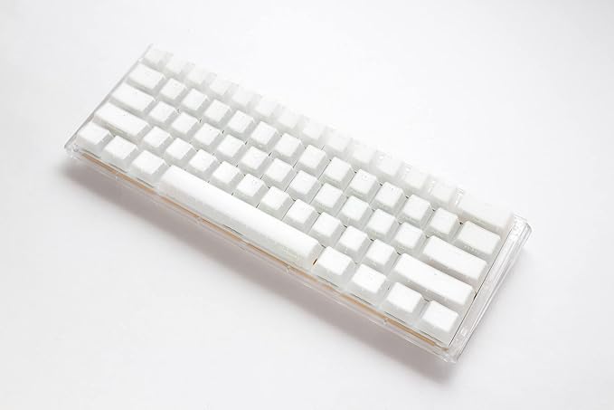 Ducky One 3 Aura 60% Mechanical Keyboard: Quack Mechanics Dampening, Hot-Swappable Cherry MX Silent Red Switches, High-Density PBT Doubleshot Keycaps, RGB, US, Aura White