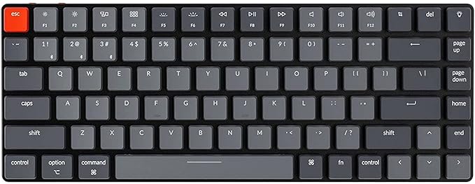 Keychron K3 Version 2, 75% Layout 84 Keys Ultra-Slim Wireless Bluetooth/USB Wired Mechanical Keyboard with White Backlit, Hot-Swappable Low-Profile Keychron Optical Brown Switch for Mac Windows