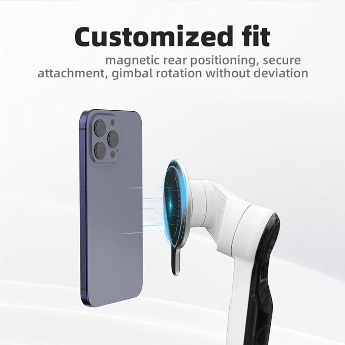 Cell Phone Magnetic Mount Adapter Compatible for Insta360 Flow/Flow Pro Smartphone Gimbal Stabilizer, Metal Magnet Plate Adapter Base with Magnetic Ring Accessories