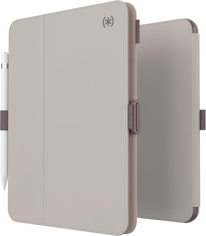 Speck Case for iPad Pro 10th Generation 10.9 Inch - Drop & Camera Protection, Slim Multi Range Stand, Apple Pencil Holder - Beech Grey/Cinnamon Biscuit