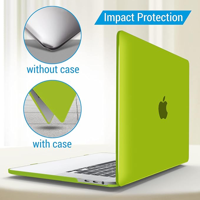 IBENZER Compatible with MacBook Pro 16 Inch Case A2141 Release 2020 2019, Hard Shell Case with Keyboard Cover & Type C Adapter for Old Version Mac Pro 16’’, Avocado Green, T16AVGN+1TC