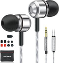 Wired Earbuds, in-Ear Headphones Wired with Pure Bass Sound, Noise Isolating 3.5mm Headphones Earbuds Cord, Lightweight Cord Earphones for Samsung,iPhone, Laptop,Tablet, MP3 and Other 3.5mm Devices