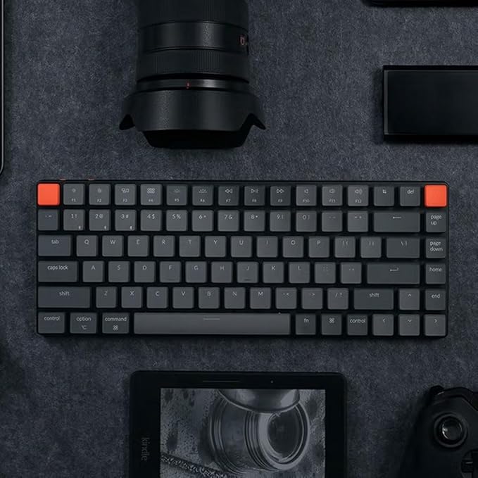 Keychron K3 Version 2, 75% Layout 84 Keys Ultra-Slim Wireless Bluetooth/USB Wired Mechanical Keyboard with RGB Backlit, Hot-Swappable Low-Profile Keychron Optical Brown Switch for Mac Windows
