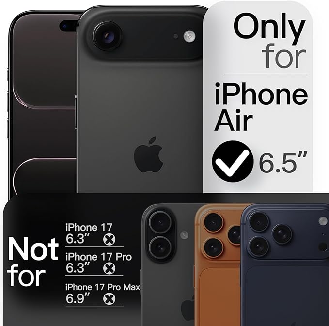 JETech Magnetic Slim Case for iPhone Air, Compatible with MagSafe, Ultra-Thin Lightweight Minimalist Phone Cover with Matte Finish and Full Camera Lens Protection, 6.5-Inch Display (Deep Blue)