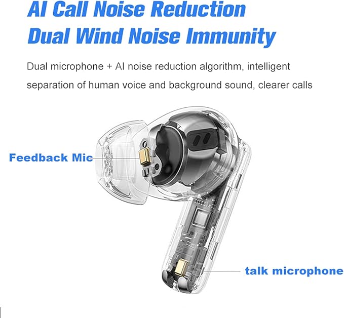 Active Noise Cancelling Smart Touch Screen Earbuds ANC Earphones Wireless Blue Tooth Ear Buds Head Phones Bluetooth In-Ear Headphones TWS True Wireless Earbuds for iPhone Android with Mic Touchscreen