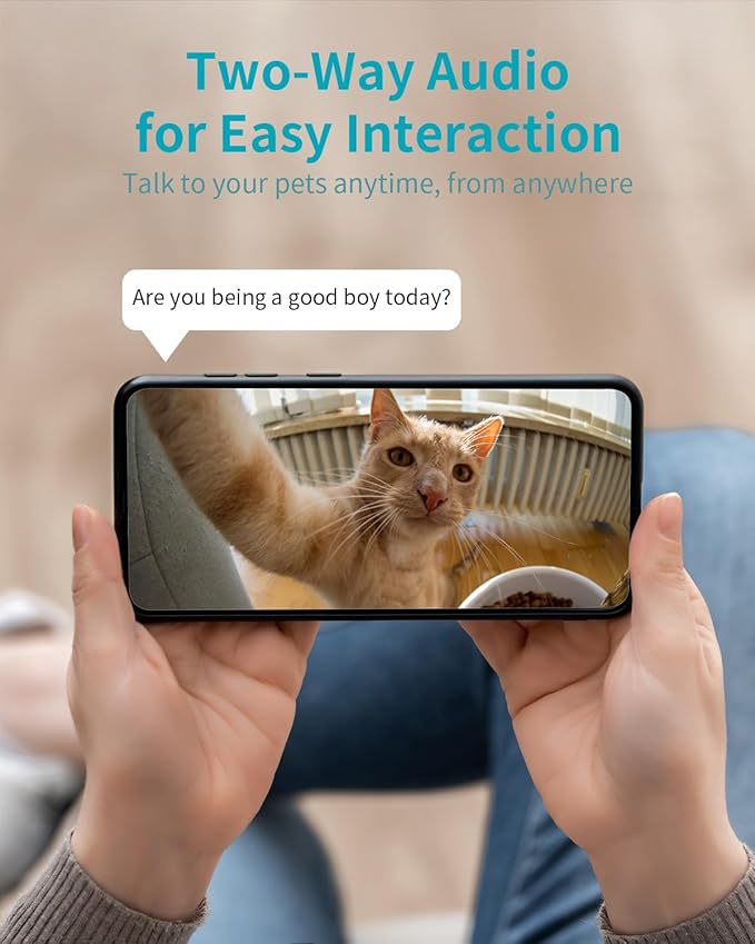 VIMTAG 2.5K Pan/Tilt Cameras for Home Security, Wired Indoor Camera for Pet/Dog/Cat/Baby/Nanny with Phone App, Motion Tracking, Night Vision, 2-Way Audio, AI Detection, 5GHz/2.4GHz WiFi, Works w/Alexa