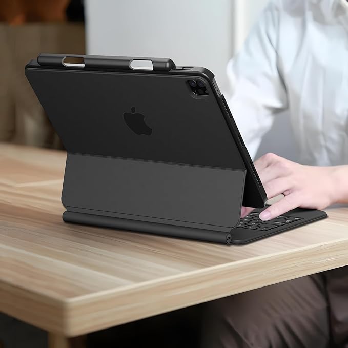 edaiser Magnetic Case Compatible with Apple Magic Keyboard & Magnetic Stand & Protective Cover with Pencil Holder for iPad Air 11-inch M4 M3 M2 & iPad Air 5th/4th Gen & iPad Pro 11 inch (2022-2018)