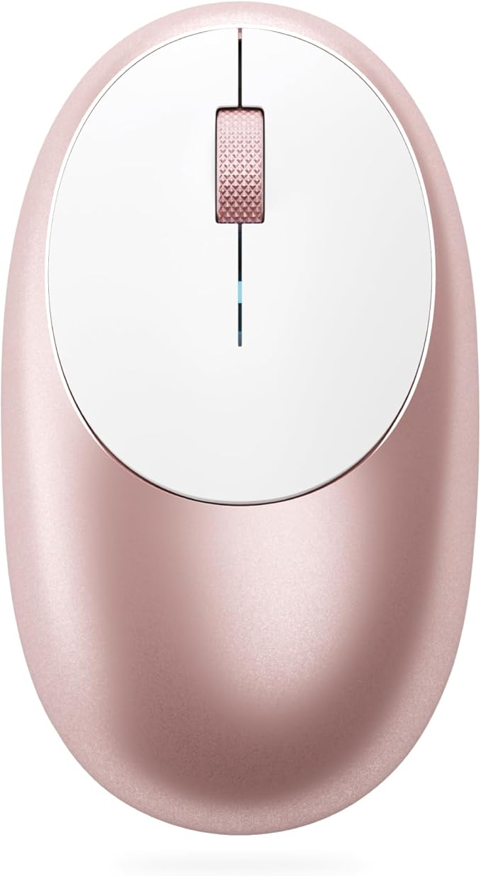 Satechi M1 Wireless Bluetooth Mouse, USB-C Rechargeable, Compact & Portable, for MacBook Air/Pro/Neo, iPad Air/Pro, iPad mini, Mac mini, iMac & Windows - Rose Gold