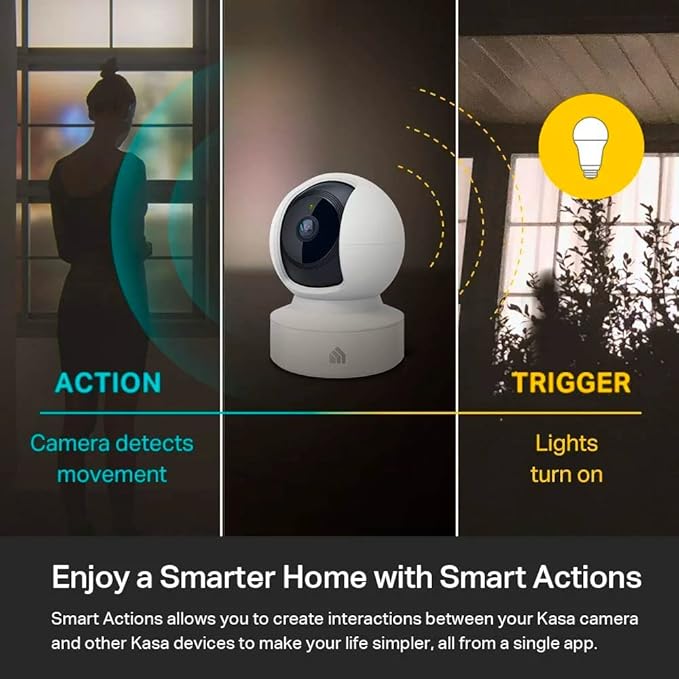 Kasa Indoor and Outdoor Security Cameras - Pan/Tilt 1080p HD with Night Vision and Motion Detection
