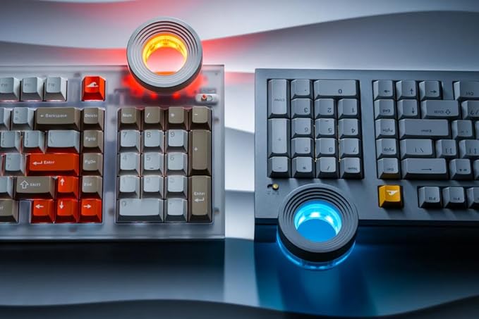 ATM 98 Wireless Custom Silent Mechanical Keyboard, 98 Key Tri-Mode 2.4G Bluetooth Wireless Ergonomic RGB PC Computer Keyboard, Office Accessories, Hotswappable Switch - Frost Whisper