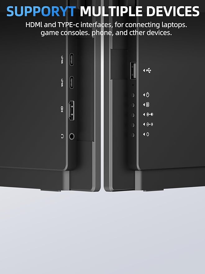 MAGICRAVEN Portable Monitor, IPS Laptop Screen Extender, USB C/HDMI Dual Screen for Home & Office, Second Gaming Display with Speakers, fits for Laptop MAC PC Phone PS5 Xbox Switch (21.5" 1080P)
