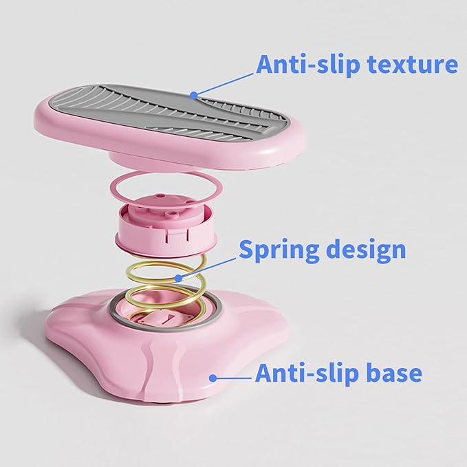 Foot Rest Under Desk ，Ergonomic Foot Stool Under Office Desk - Rocking for Fidgeters，Effectively Relaxes The Leg Muscles，Detachable and Easy to Assemble，2 Pieces Pink