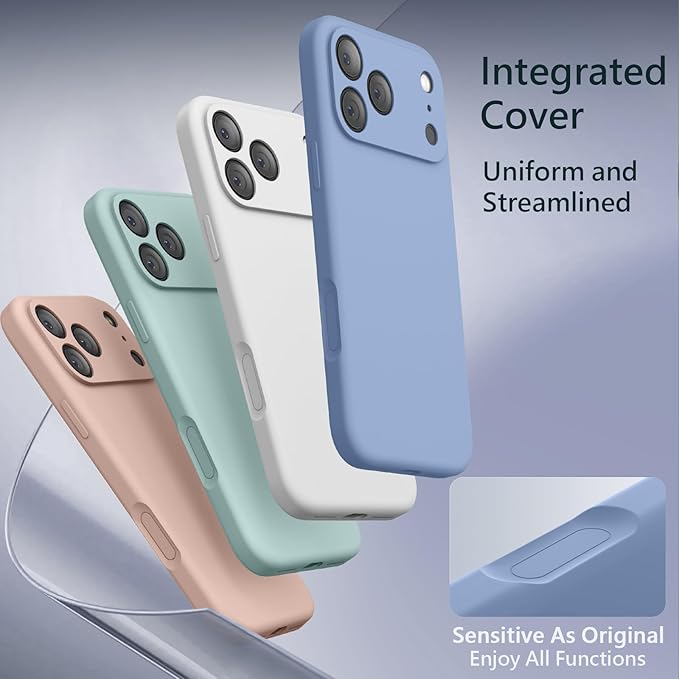 FireNova Magnetic for iPhone 17 Pro Case, Compatible with MagSafe, [Integrated Silicone Camera Control Button] [Camera Protection] Anti-Scratch Microfiber Lining Phone Case, 6.3", Light Blue