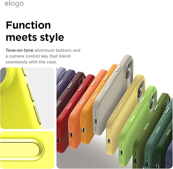 elago for iPhone 17 Pro Max Case, Premium Magnetic Silicone Case, Compatible with MagSafe, Liquid Silicone Material, Protective Cover, Shockproof, Slim Phone, 6.9 inch (Neon Yellow)