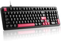 FIRSTBLOOD ONLY GAME. AK980 Gaming Mechanical Keyboard - 101-Key Hot-Swap Gasket Mount USB Wired Keyboard with Pre-Lubed Red Switches, NKRO, for Esports (Black-Red)