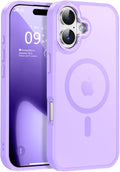 Newfuture Magnetic for iPhone 17 Case [Compatible with Magsafe] [Military Grade Drop Protection] Translucent Matte Anti-Scratch Shockproof Protective Phone Cover 6.3 Inch, Lilac Purple