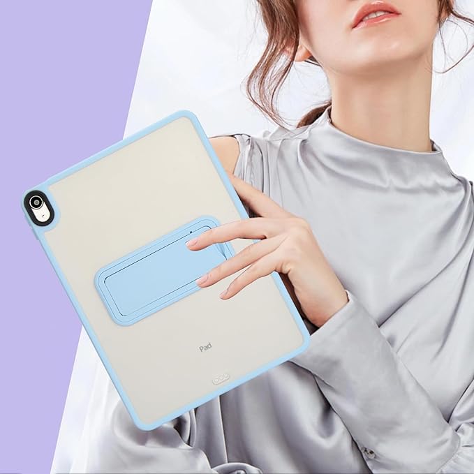 Shockproof Case for iPad Air 11-inch M4/M3/M2 (2026/2025/2024) for Women Men, Kickstand Slim Fit Rugged Bumper Lightweight Anti-Scratch Bumper Case Cover for iPad Air 11", Blue