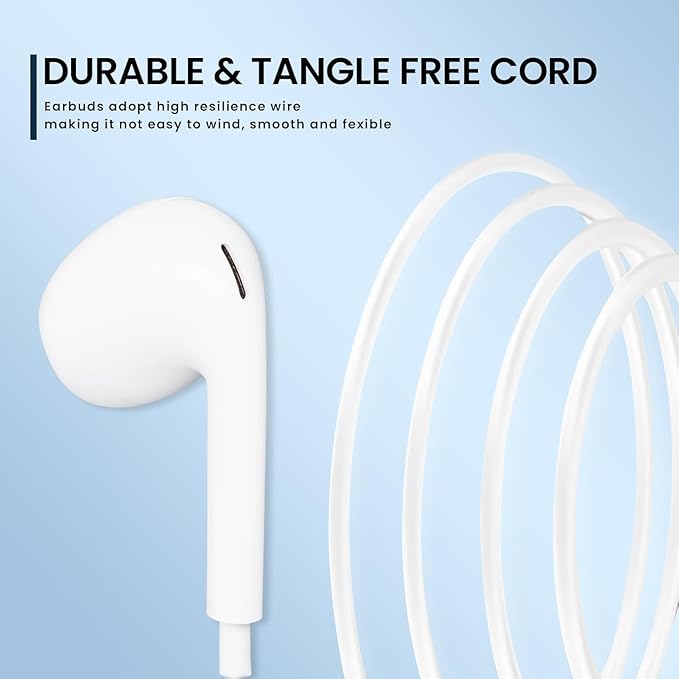 Wired Headphones for iPhone Earbuds with Lightning Connector,2 Packs Built-in Mic & Volume Control HiFi Stereo Nosie Reduction Earphones Compatible with iPhone 14/13/12/11/XR/XS/X/8/7 Support All iOS