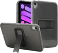 Slim Case for iPad mini 7 (A17 Pro) 2024/ Mini 6 8.3'', Built-in Kickstand Non-Slip Military Grade Drop Protection Rugged for iPad mini 7th 6th Generation,Black