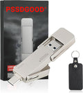 256GB USB Drive,Portable SSD Fast 550MB/s 2 in 1 Flash Drive,Type C+A USB3.2 Gen2 External Solid State Drive,SSD External Hard Drive for iPhone 15/16/17/Android Phone/PS5/Tablet/Windows