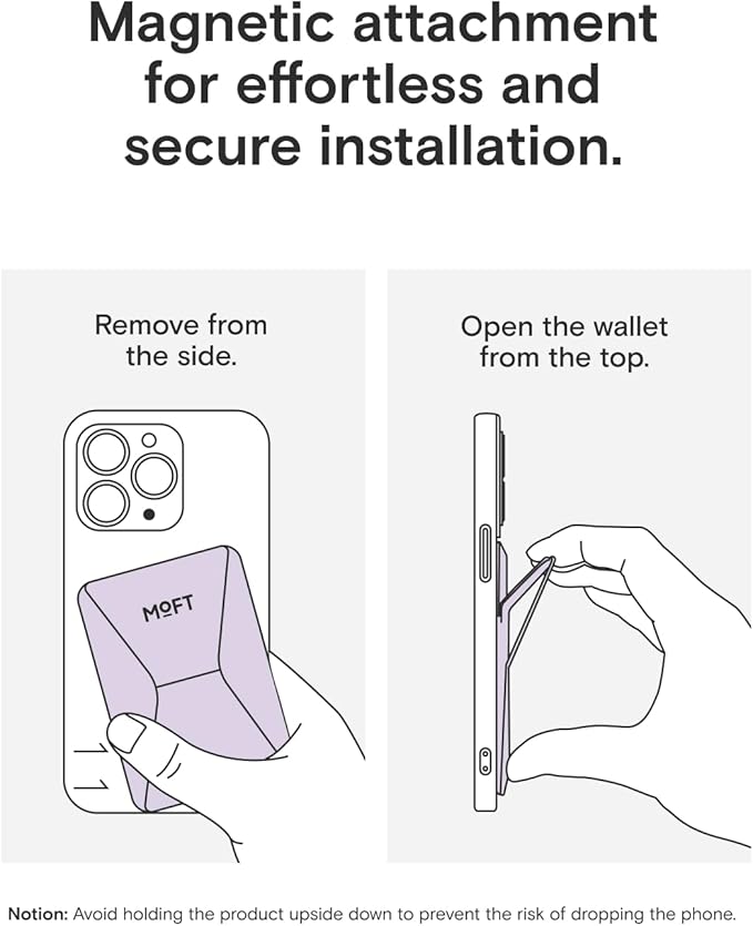 MOFT Magnetic Wallet Stand Compatible with iPhone 17/16/15/14/13/12 Series, Angle Adjustment & Magsafe Compatible MOVAS Phone Stand,Peony