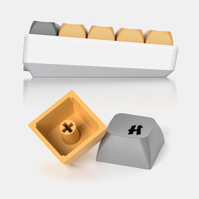 GTSP XDA Profile PBT Keycaps, 129-keys Custom Dye Sublimation keycaps with for Fullsize, Tenkeyless, Winkeyless, 75%, 65%, 60% Keyboard (Desert)