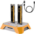 M.2 NVMe & M.2 SATA SSD Docking Station, Tool-Free M.2 Duplicator Cloner with SD Card Reader, Offline Cloning, Plug and Play