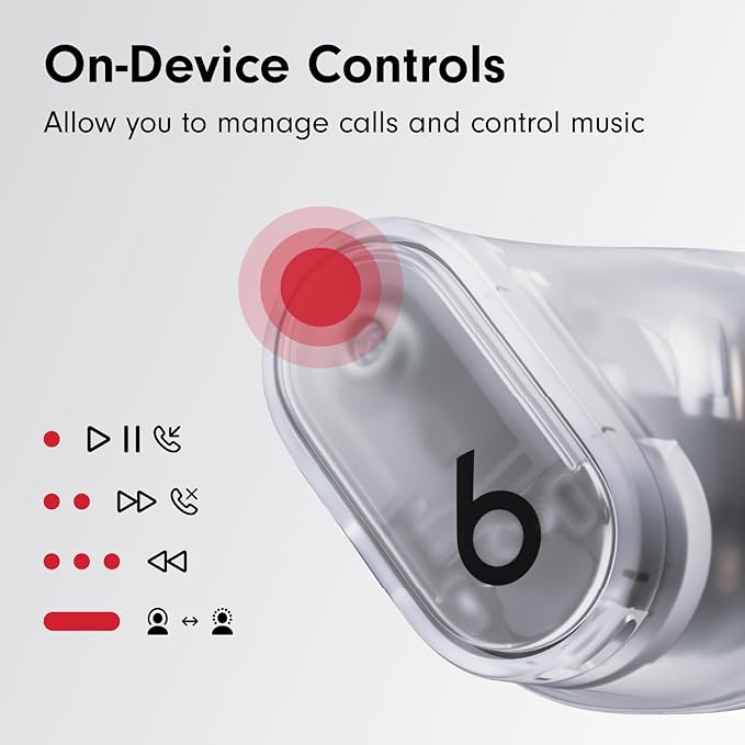 Beats Studio Buds + with Apple 20W USB-C Power Adapter - Transparent