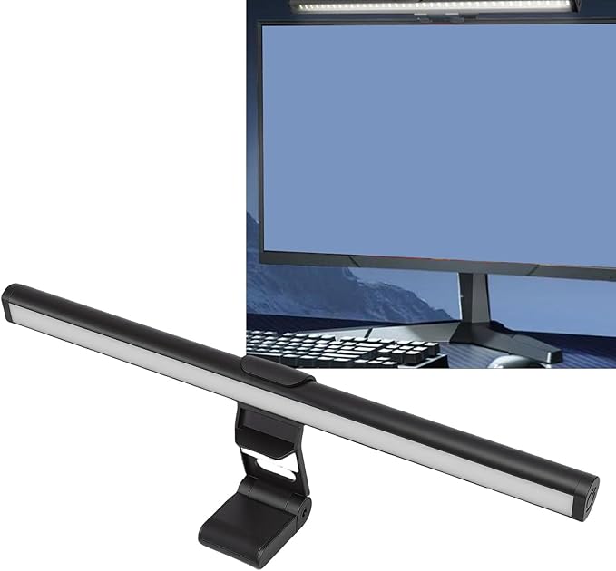 Dpofirs Monitor Light Bar, Eye Care USB Reading Mnitor lamp, LED Computer Lights, 3 Color Desk Light for Home Study Gaming, 3000K, 4000K, 6500K