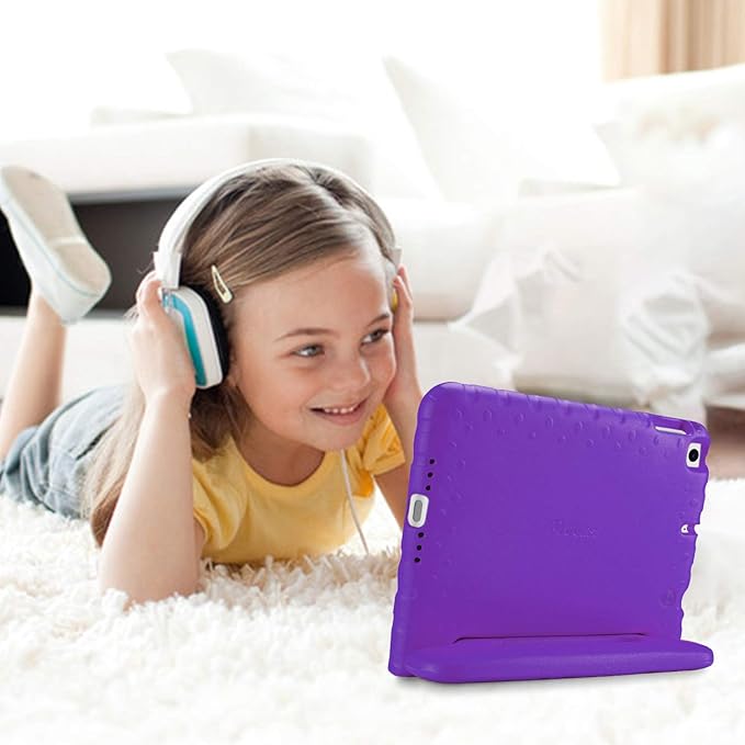ProCase Kids Case for iPad 9th Generation/iPad 8/iPad 7, iPad 10.2 Case 2021 2020 2019/iPad Air 10.5/iPad Pro 10.5 Kids Case, Shockproof Lightweight Case with Convertible Handle -Purple
